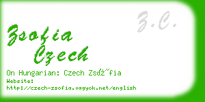 zsofia czech business card